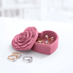 Rose Heart Gift Box | Romantic Blooming Flower Jewelry Box | Valentine’s Day Decor 3d model