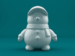 Minimalist Snowman with Baseball Cap – Cute Christmas 3D Printable Figurine 3d model