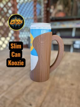 Wood Slim Can Koozie 3d model