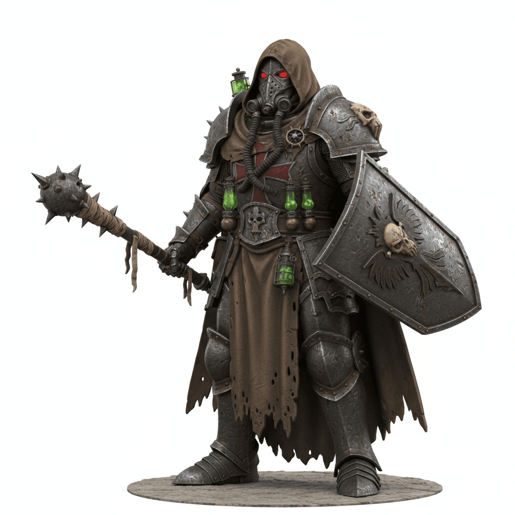 Plague Crusader Gothic Knight Warrior 3d model