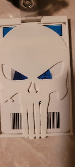 RFID Badge Holder - Punisher Logo.stl 3d model