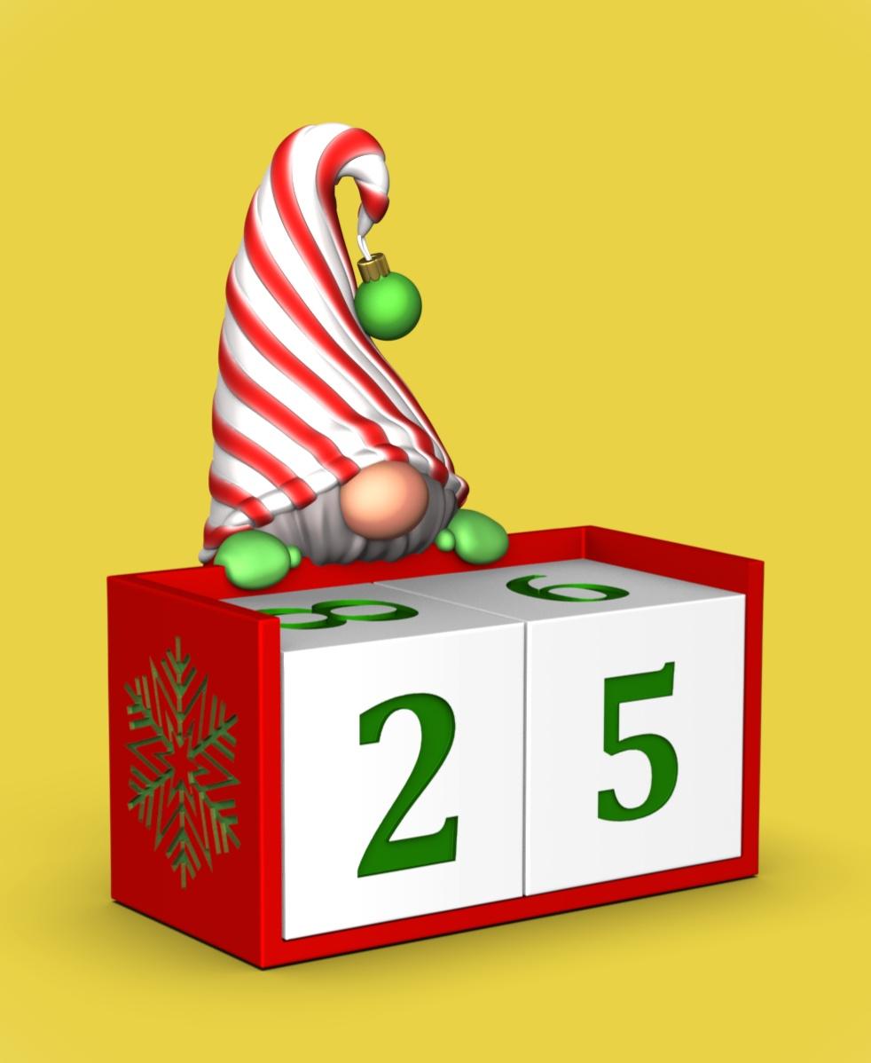 Gnome Christmas Countdown  3d model