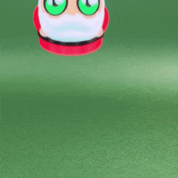 Kawa-Eyes! Santa (Keychain & Fidget) 3d model