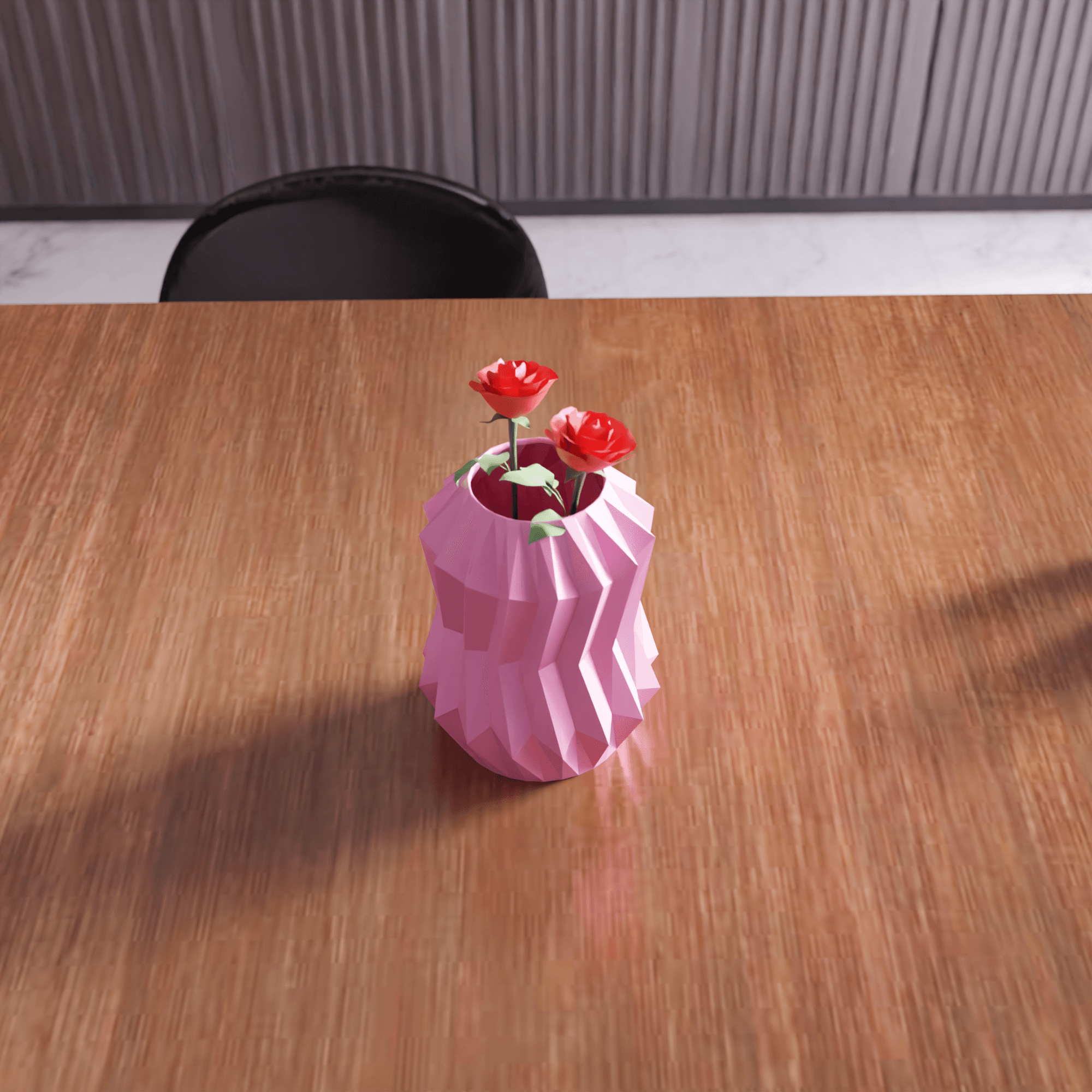 Origami Low-Poly Decorative Vase 3d model
