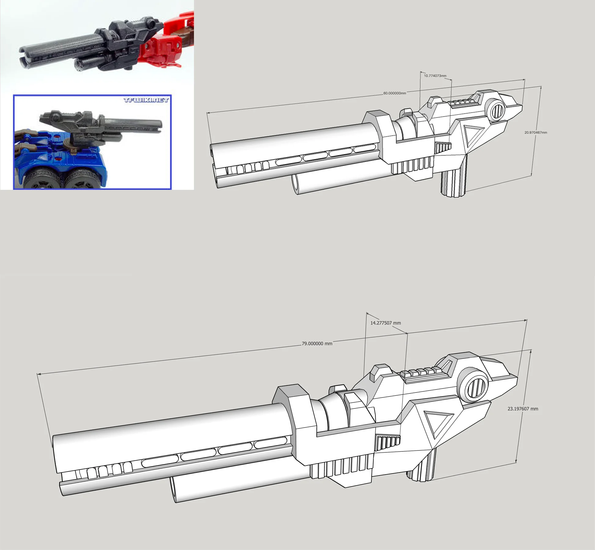 TF: Prime Optimus Prime Ion Gun - Season 1 3d model