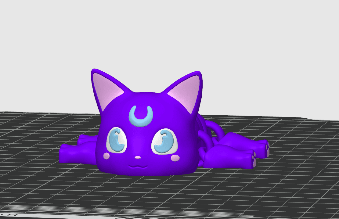 Crescent Kitty - Articulated 3d model