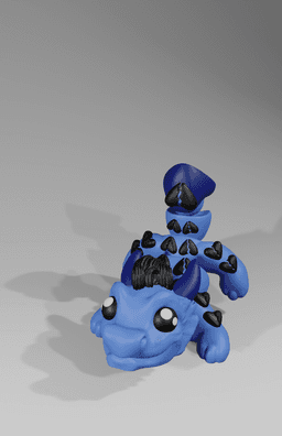 Heartbreaker, Baby Love Dragon - Articulated Dragon Snap-Flex Fidget (Tight Joints) 3d model
