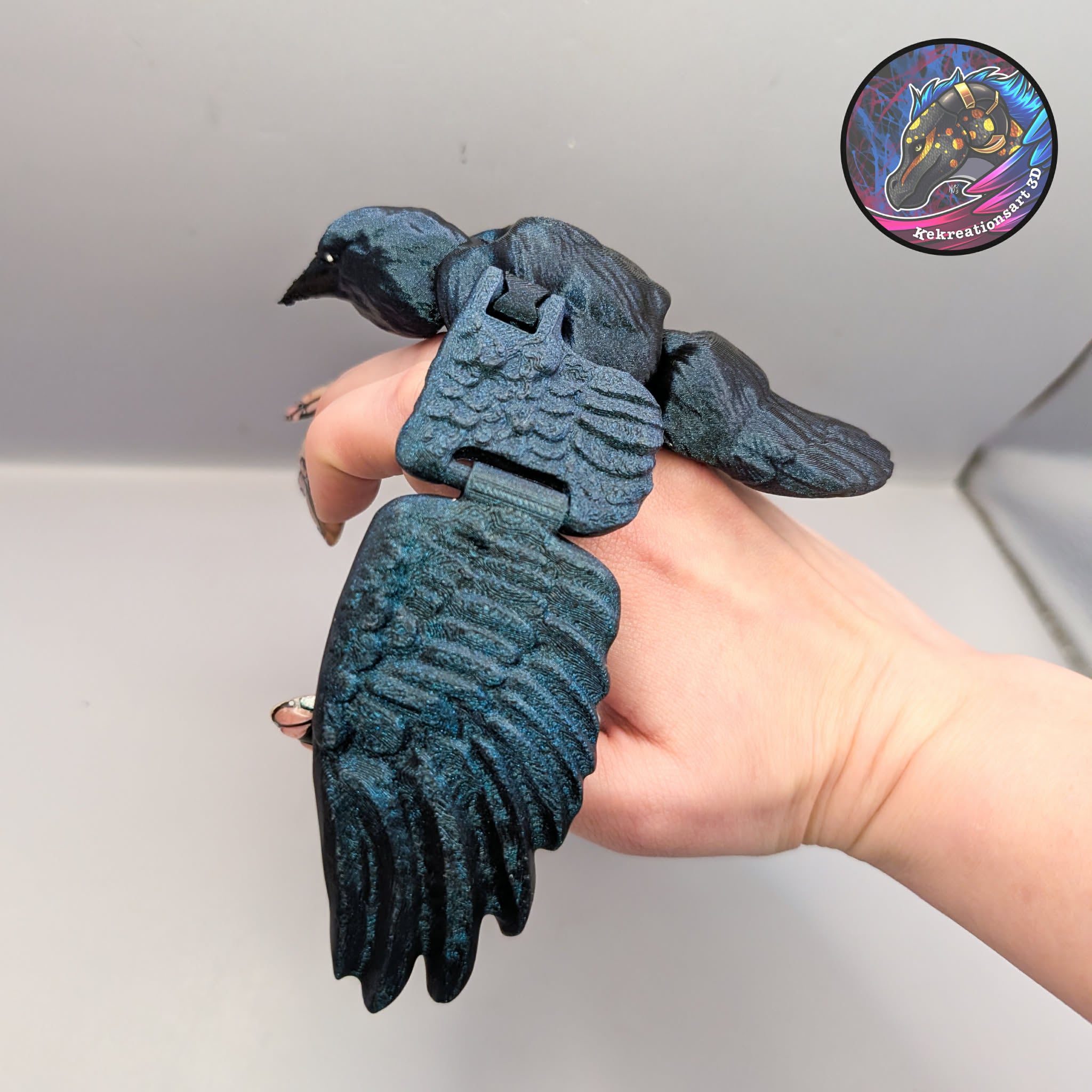 crow finger puppet 3d model