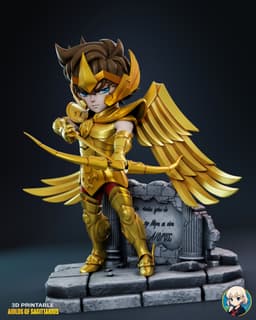 Saint Seiya Aiolos Chibi - Premium Collectible 3d model