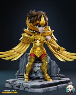 Saint Seiya Aiolos Chibi - Premium Collectible 3d model
