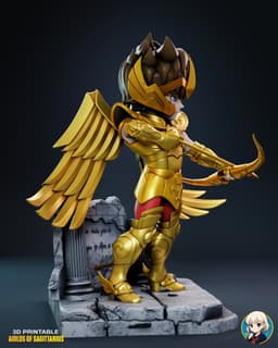 Saint Seiya Aiolos Chibi - Premium Collectible 3d model