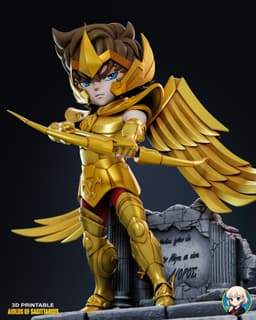 Saint Seiya Aiolos Chibi - Premium Collectible 3d model