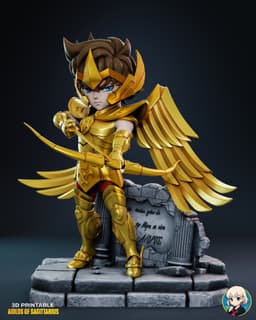 Saint Seiya Aiolos Chibi - Premium Collectible 3d model