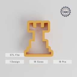 Chess Shape Cutter Set, 18 Sizes, Perfect for Cookies, Fondant & Clay PRODUCT_3664 3d model