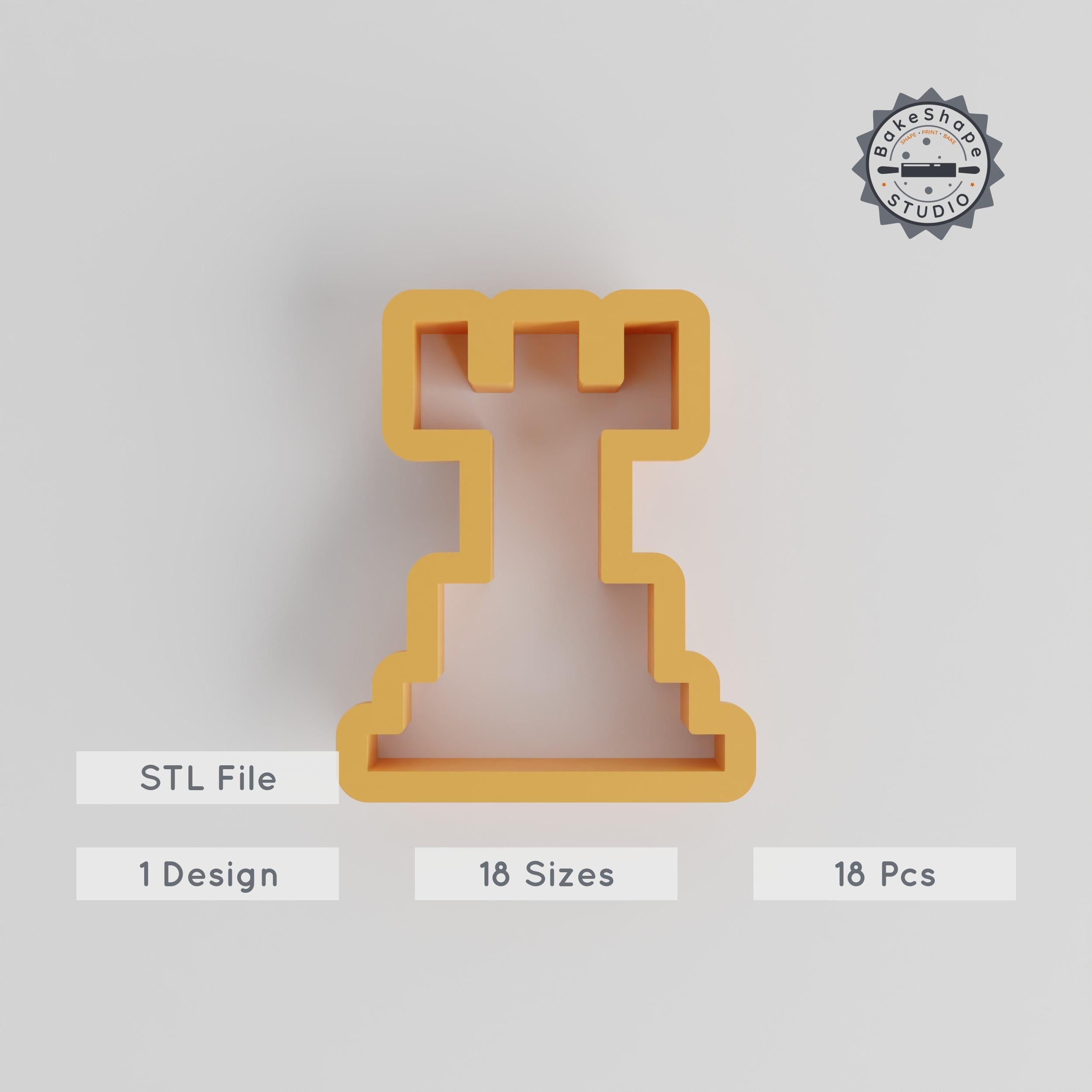 Chess Shape Cutter Set, 18 Sizes, Perfect for Cookies, Fondant & Clay PRODUCT_3664 3d model