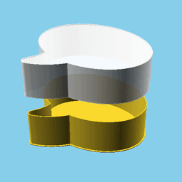 Comic Bubble, nestable box (v1) 3d model