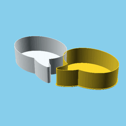 Comic Bubble, nestable box (v1) 3d model