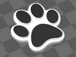 cat footprint 3d model