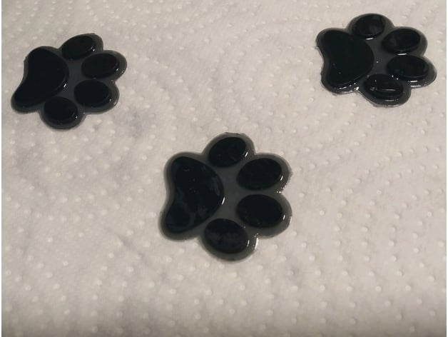 cat footprint 3d model