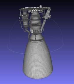 Space-X Raptor BFR Engine Simplified Printable Model 3d model