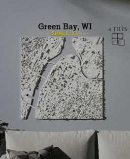 Green Bay, WI - L & XL 3d model