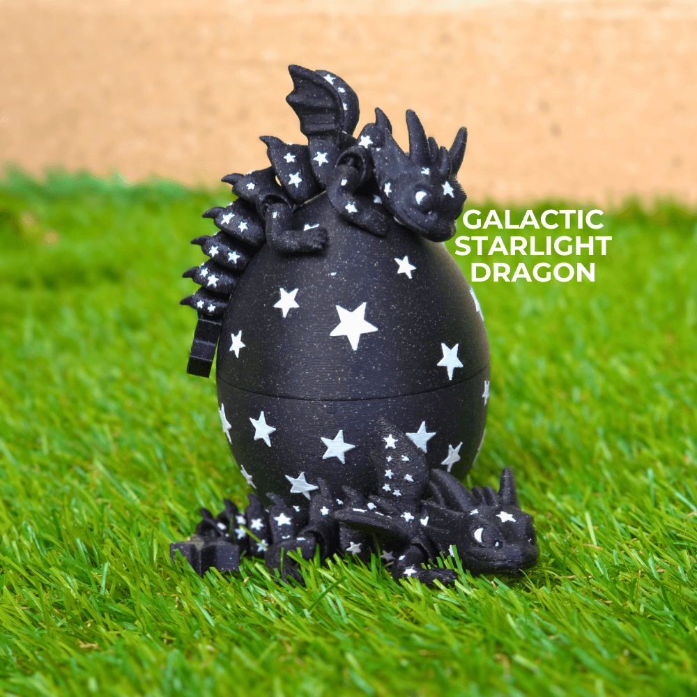 Galactic Starlight Dragon / Little Articulated Fidget Toy / Keychain 3d model