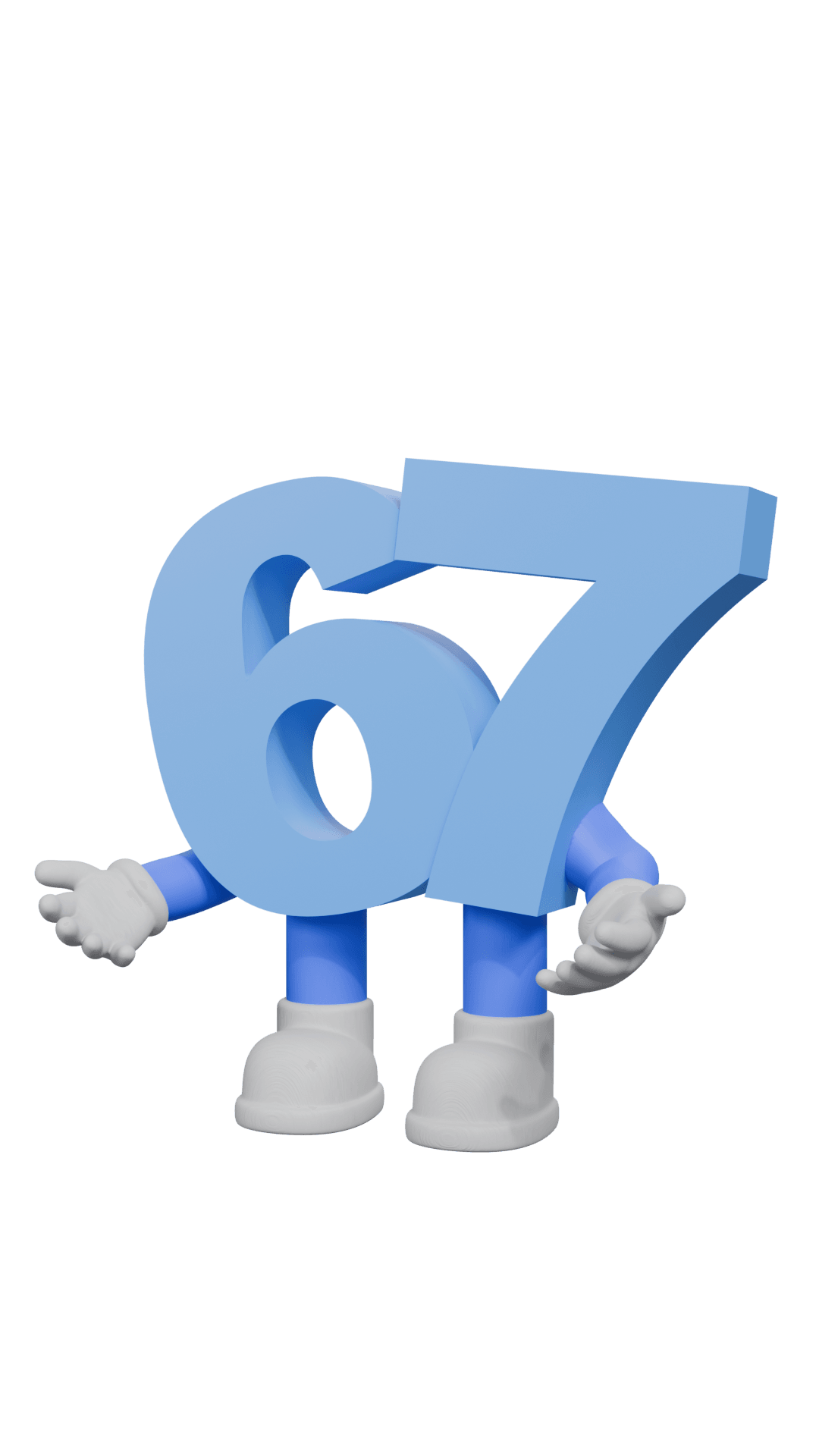 Six Seven 67 Meme 3d model