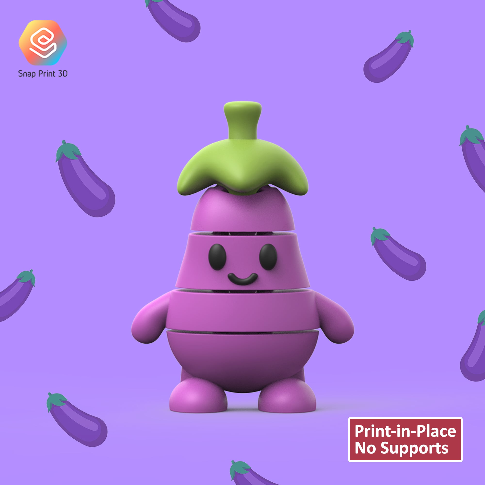 Flexi EggPlant 3d model