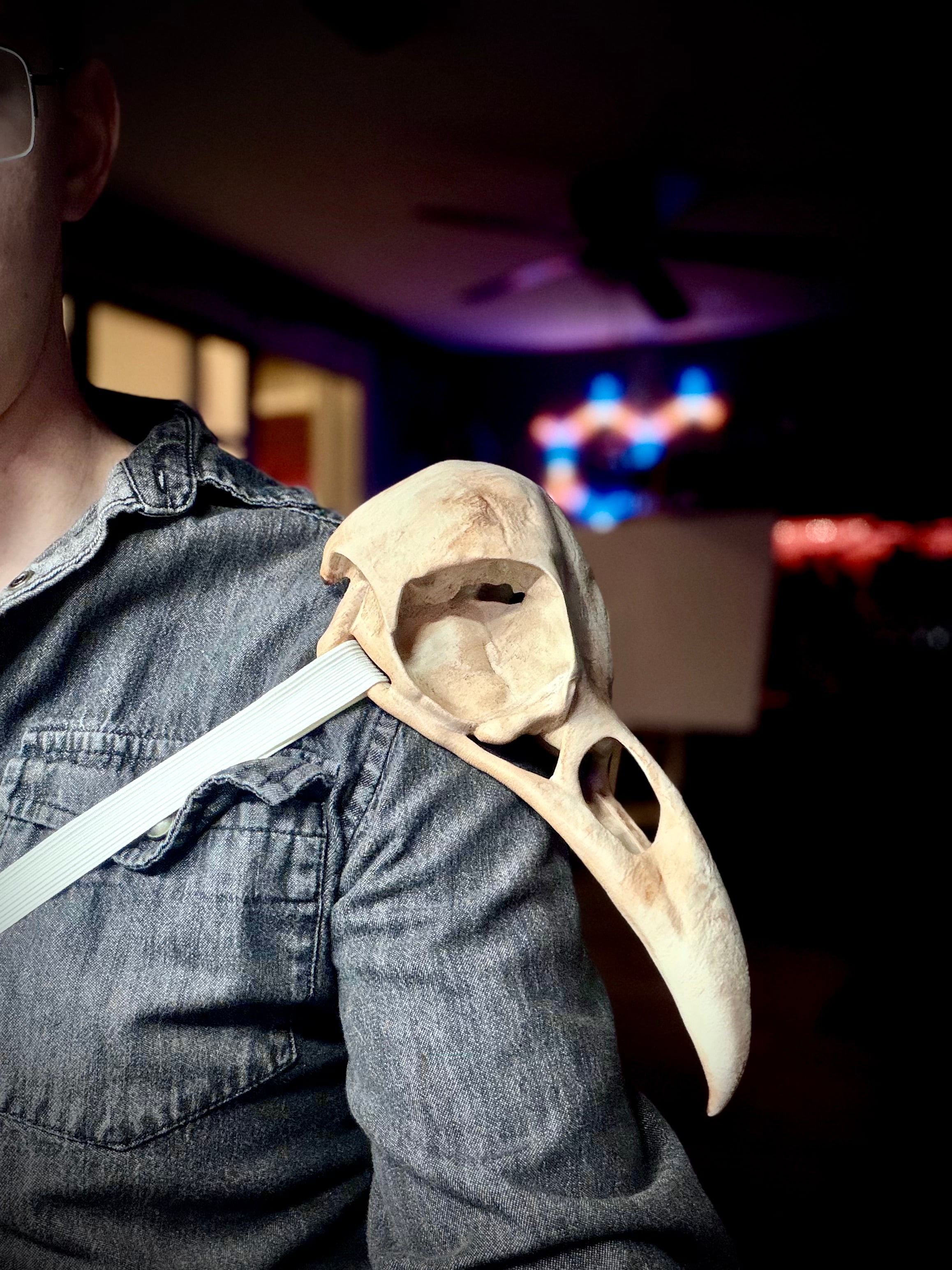 Raven skull shoulder pauldron 3d model