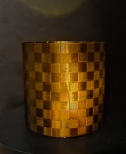 Checkerboard Pattern Tealight Holder or Vase 3d model