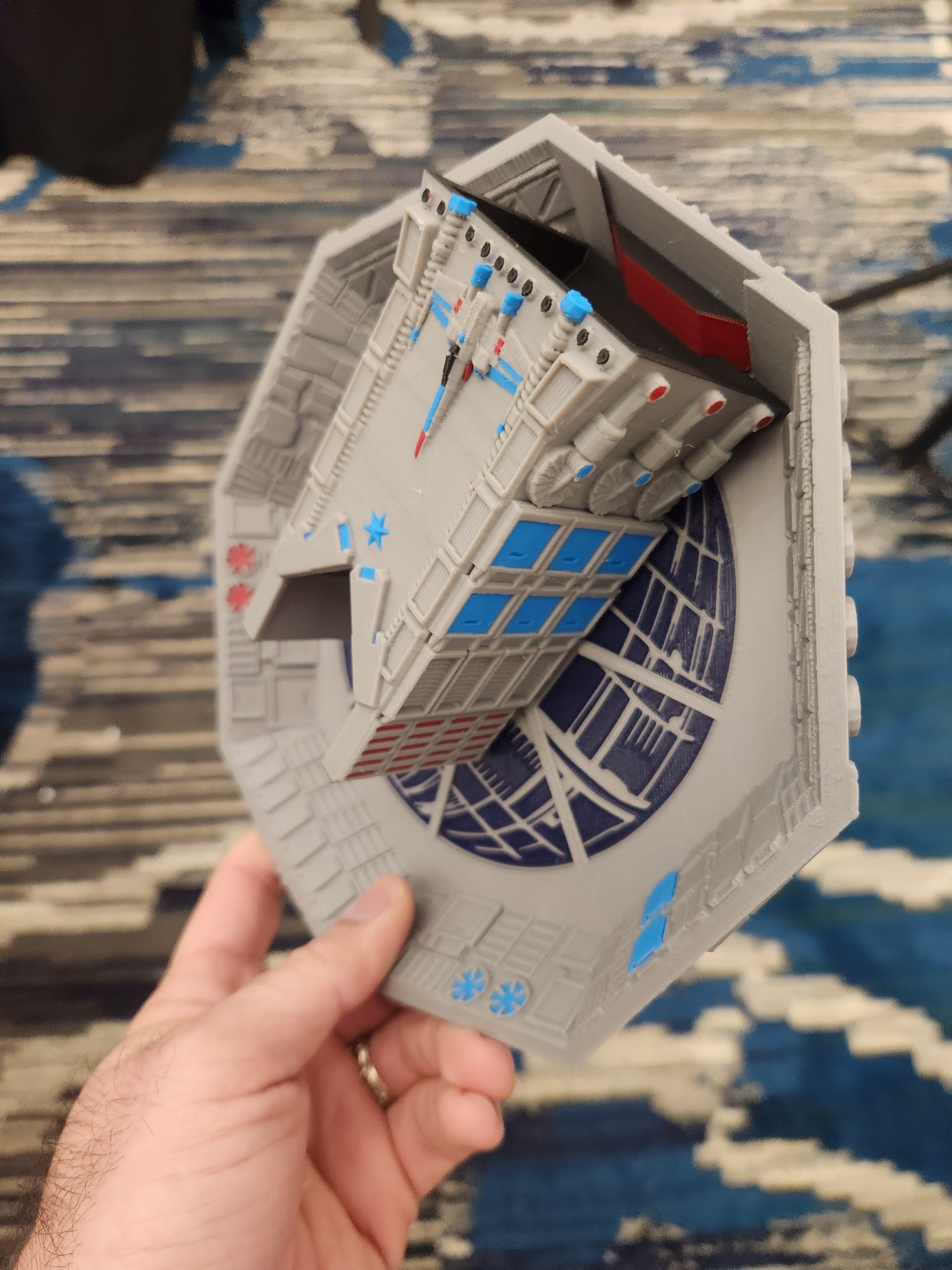 Pre-painted Death Star dice roller 3d model
