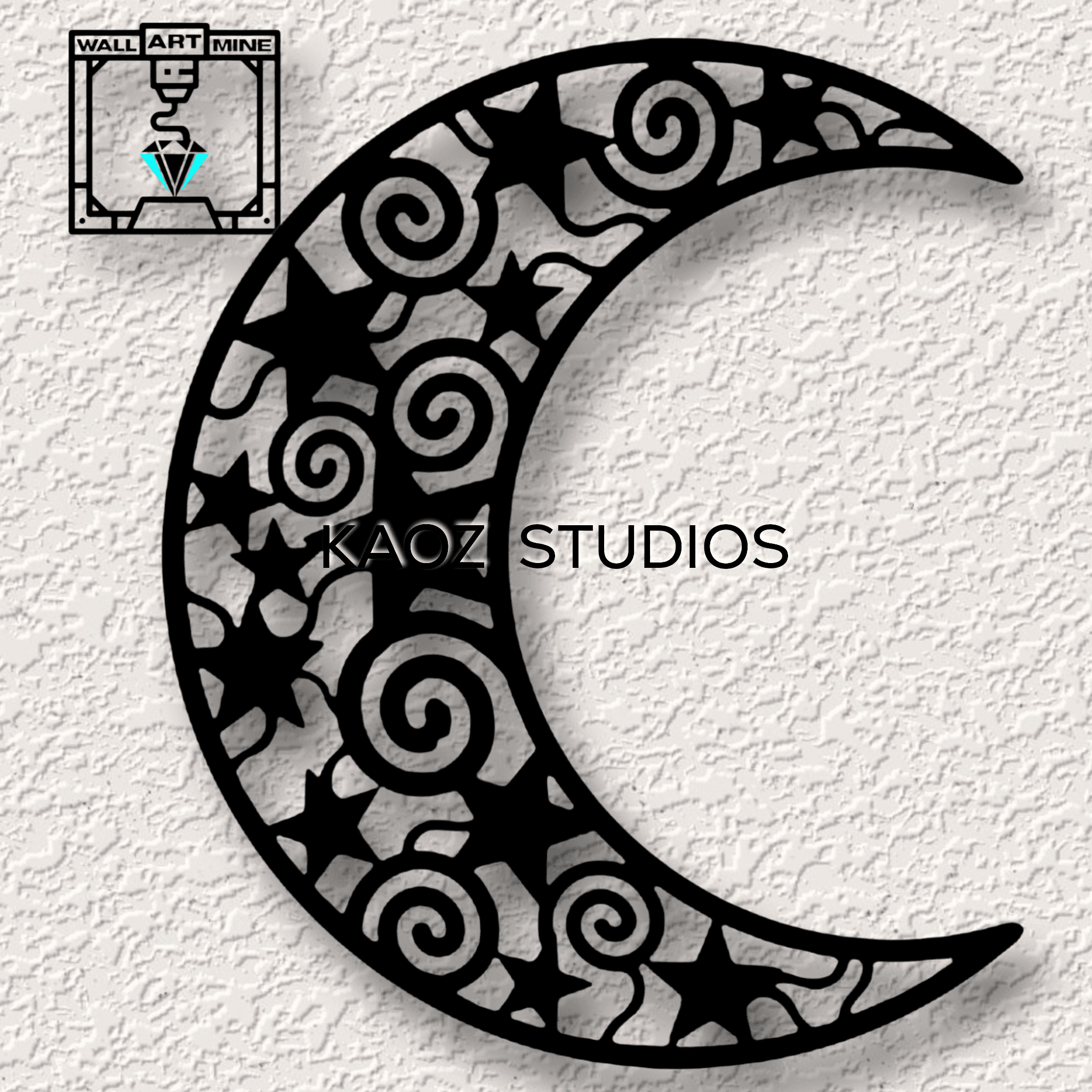 moon wall art stars wall decor spiritual space decoration 3d model