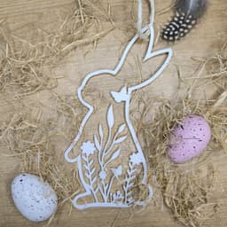 Easter Bunny Hanging Ornaments Set 3d model