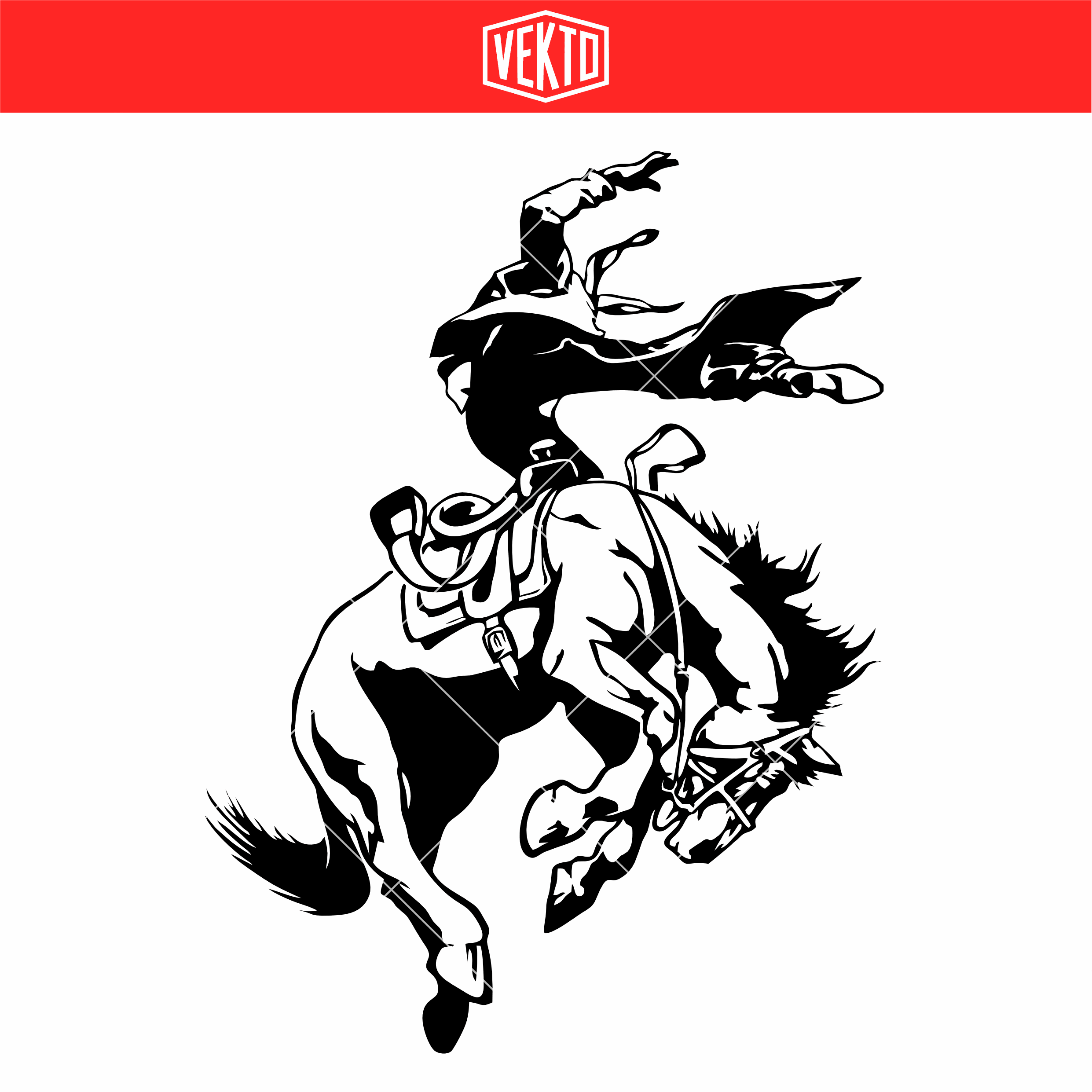 Rodeo Horse Silhouette STL 3d model