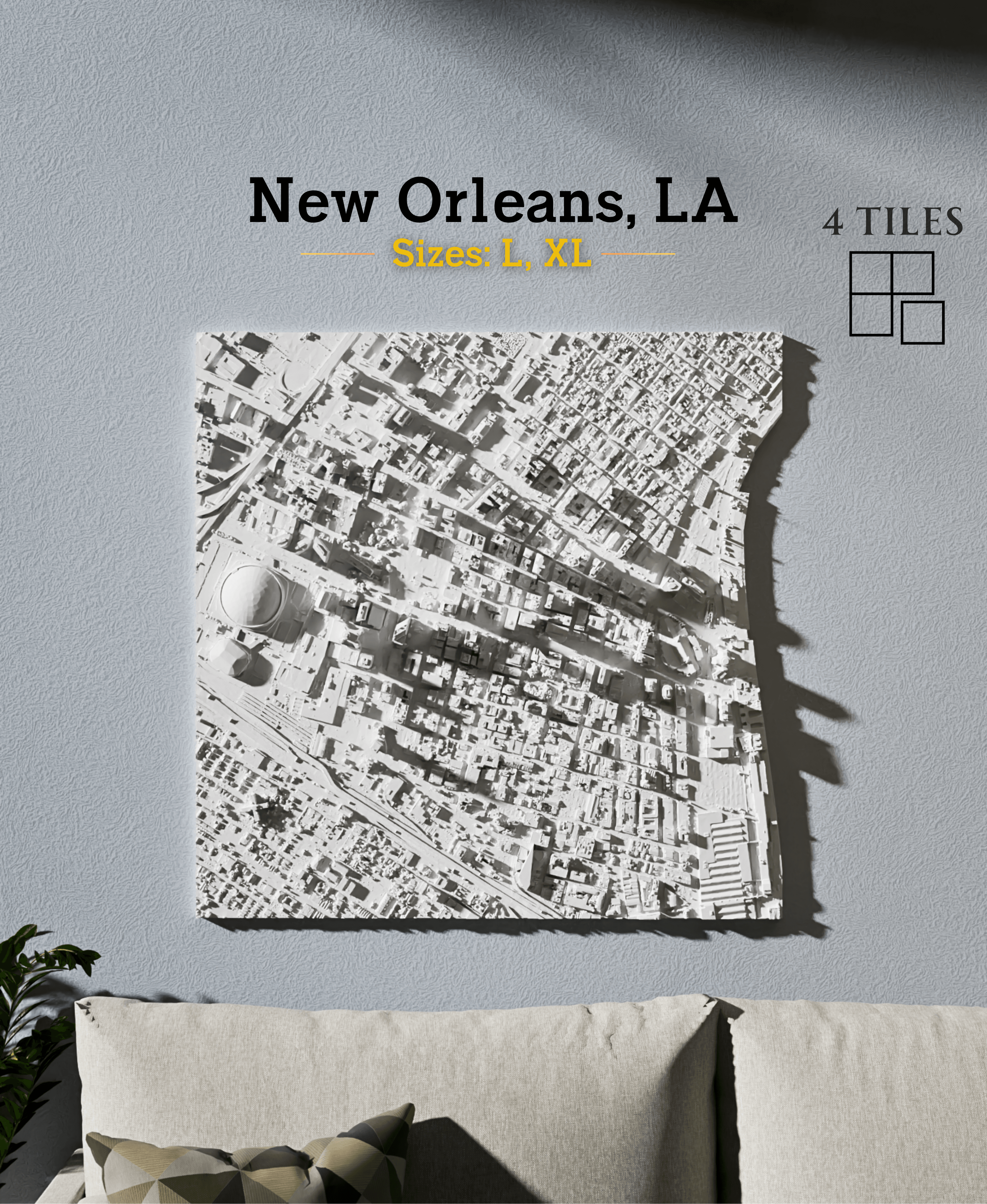 New Orleans, LA - L & XL 3d model