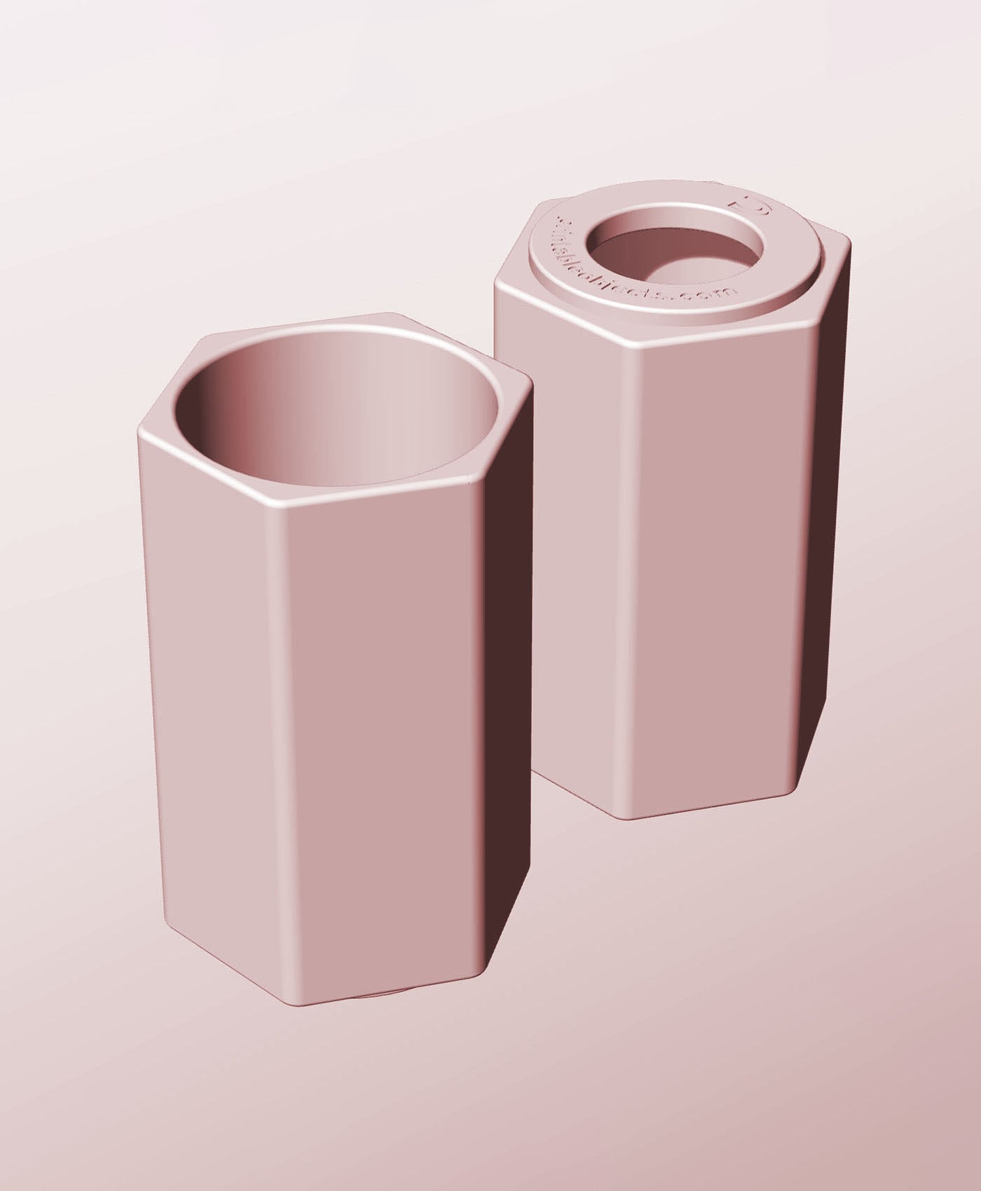 CH68-130-P Modular Stacking pierced container for home decor 3d model