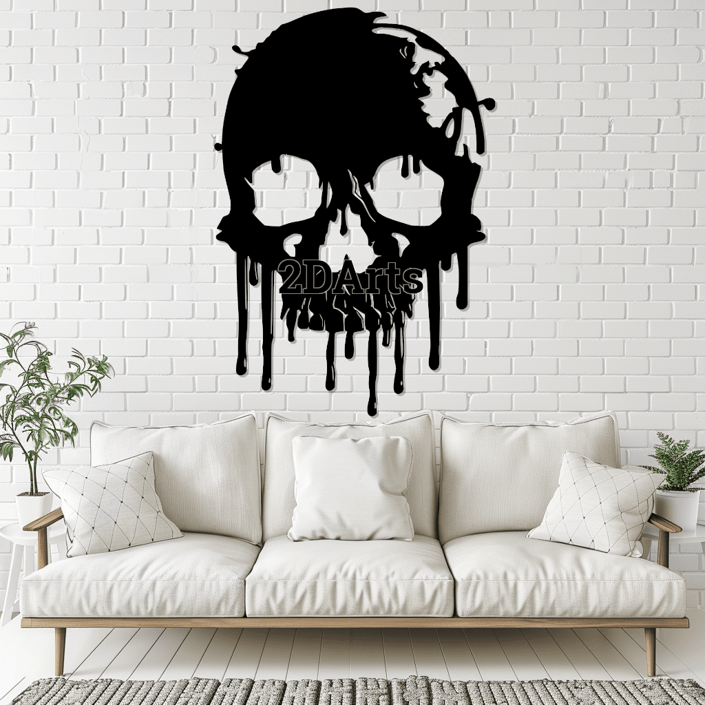 Dripping Skull 2D Wall Art/Window Art 3d model