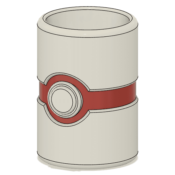 New Pokeball Can Cup Solid 3d model