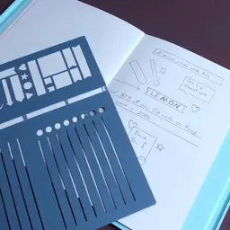 Notebook stencil 3d model