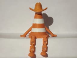 traffic cone buddy cowboy hat 3d model