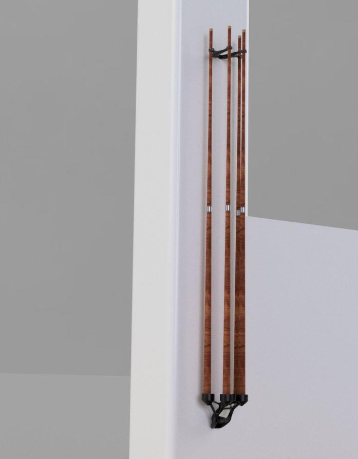 Wall mounted Pool Cue Holder 3d model