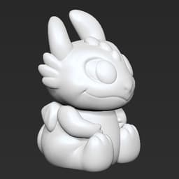 BABY DRAGON NIGHT LAMP 3d model