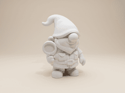 Young Explorer Garden Gnome – Boy Figurine (Whimsical Clay Style) 3d model