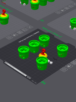 Cute Articulated & Clicker Sand Bucket | Print-in-place | Support-free 3d model