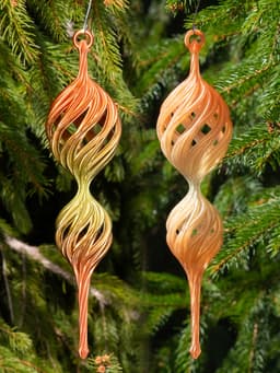 Double Spiral Christmas Finial 2024 3d model