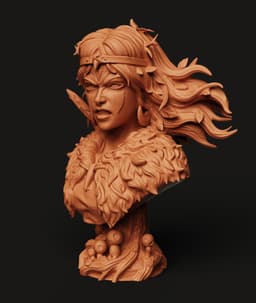 Forest Druid Bust Multi-Color 3MF | D&D Fantasy | Bambu Ready 3d model