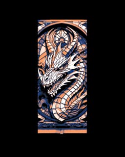 Layered Mosaic Dragon Designs - Set of Bookmarks 3d model