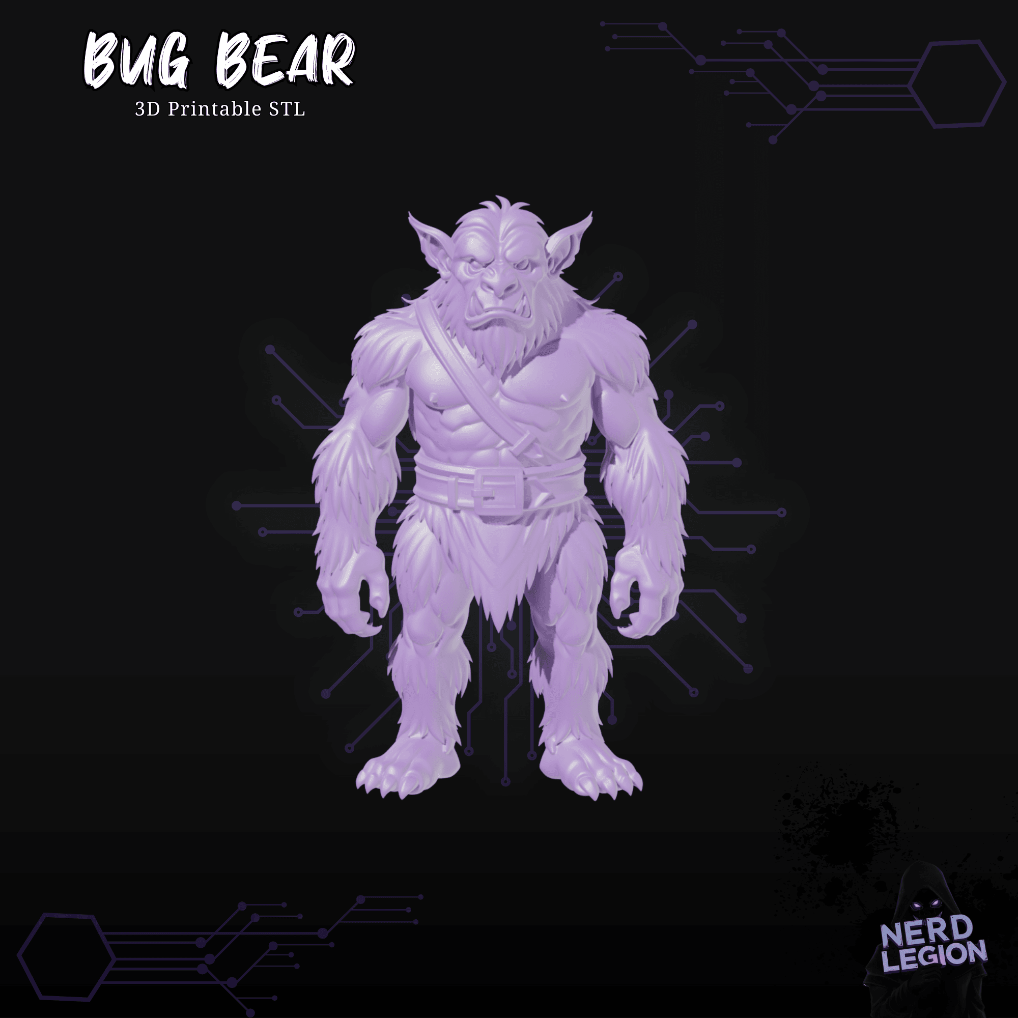 Bug Bear - Dungeons and Dragons 3D Model STL 3d model