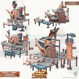 Pirate's Harbor Set (Pre-Supported) 3d model