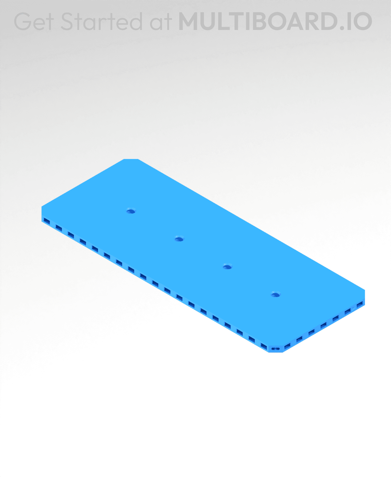 10x4 MU - Small Thread LU - MultiBoard Plate 3d model